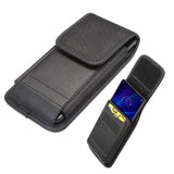  Belt Case Cover with Card Holder Design in Leather and Nylon Vertical for LG Velvet 5G UW (2020)