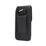  Belt Case Cover with Card Holder Design in Leather and Nylon Vertical for WALTON PRIMO RX7 MINI (2019)