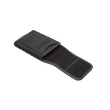 Belt Case Cover Vertical with Card Holder Leather & Nylon for Videocon Krypton2 V50GI - Black