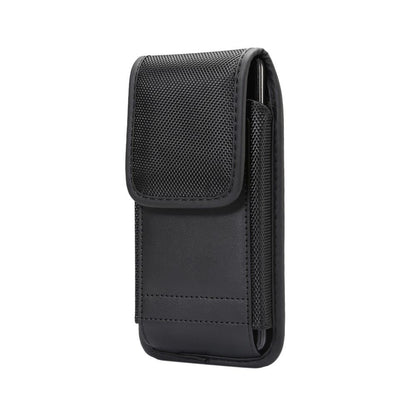 Belt Case Cover Vertical with Card Holder Leather & Nylon for NOKIA 2.1 (2018) - Black