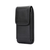 Belt Case Cover Vertical with Card Holder Leather & Nylon for InnJoo Halo4 mini - Black