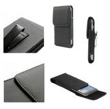 Leather Flip Belt Clip Metal Case Holster Vertical for ELEPHONE E10 (2020)