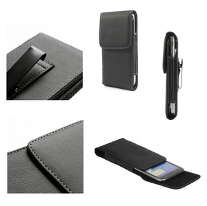 Leather Flip Belt Clip Metal Case Holster Vertical for Realme C12 (2020)