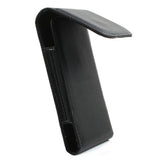 Leather Flip Belt Clip Metal Case Holster Vertical for ITEL P33 (2019) - Black