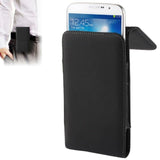 Leather Flip Belt Clip Metal Case Holster Vertical for HTC Desire 19s (2019) - Black