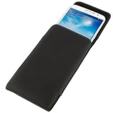 Leather Flip Belt Clip Metal Case Holster Vertical for ZTE A1 ZTG01 (2020) - Black