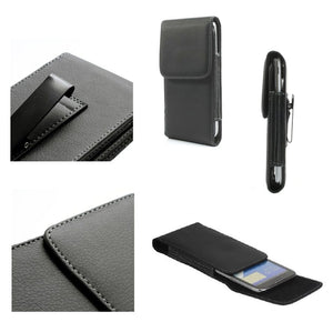 Leather Flip Belt Clip Metal Case Holster Vertical for Huawei P30 Lite New Edition (2020)