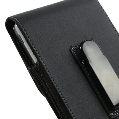 Leather Flip Belt Clip Metal Case Holster Vertical for Xgody XR (2019) - Black