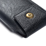 New Design Leather Cover Vertical Belt Case with Magnetic Closure for Texet TM-5583 Pay 5.5 (2019) - Black