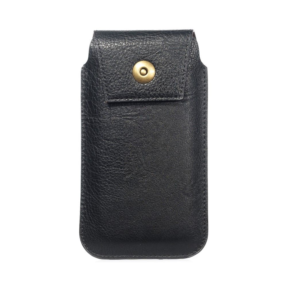 New Design Leather Cover Vertical Belt Case with Magnetic Closure for Infinix S5 Pro (2020) - Black