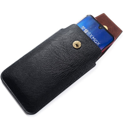 New Design Leather Cover Vertical Belt Case with Magnetic Closure for Infinix S5 Pro (2020) - Black