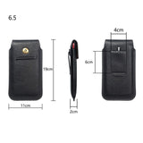 New Design Leather Cover Vertical Belt Case with Magnetic Closure for Ulefone Armor 6S (2019) - Black