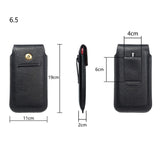 New Design Leather Cover Vertical Belt Case with Magnetic Closure for BENCO V8 (2020) - Black