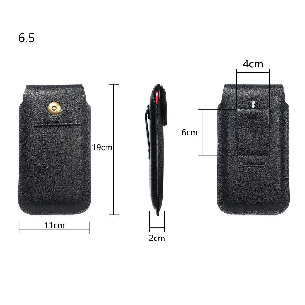 New Design Leather Cover Vertical Belt Case with Magnetic Closure for Infinix S5 Pro (2020) - Black