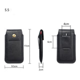 New Design Leather Cover Vertical Belt Case with Magnetic Closure for Black Fox B8Fox (2020) - Black