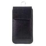 Belt Case Cover Vertical Double Pocket for LG Escape Plus (2019) - Black