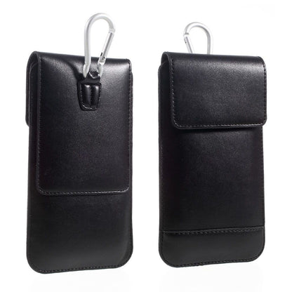 Belt Case Cover Vertical Double Pocket for Alcatel Avalon V (2019) - Black