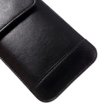 Belt Case Cover Vertical Double Pocket for Vivo V15 (2019) - Black