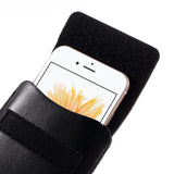 Belt Case Cover Vertical Double Pocket for Motorola One Vision (2019) - Black