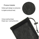 Nylon Mesh Pouch Bag with Chain and Loop Closure for Doogee N20 Pro (2020)