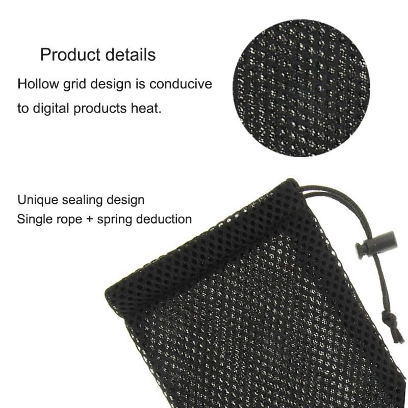 Nylon Mesh Pouch Bag with Chain and Loop Closure for HiSense A5 Pro CC (2020)