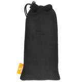 Universal Nylon Mesh Pouch Bag with Chain and Loop Closure compatible with Meizu M10 (2019) - Black