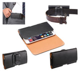 Case belt clip synthetic leather horizontal smooth for Gome C7 (2019) - Black