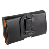 Case belt clip synthetic leather horizontal smooth for Vodafone Smart V10 (2019) - Black