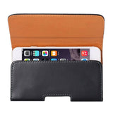 Case Holster belt clip smooth synthetic leather horizontal for SHARP SIMPLE SMARTPHONE 5 (2020)
