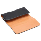 Case belt clip synthetic leather horizontal smooth for BQ 5300G VELVET (2018) - Black