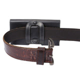 Case belt clip synthetic leather horizontal smooth for PANASONIC KX-TU150 (2019) - Black