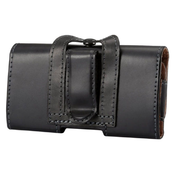 Case Holster belt clip smooth synthetic leather horizontal for Maxcom Mm334 4G Volte (2022)