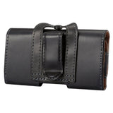 Case Holster belt clip smooth synthetic leather horizontal for Maxcom Mm334 4G Volte (2022)