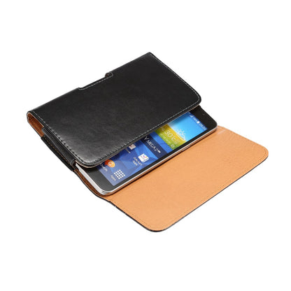 Executive Holster Magnetic Leather Case Belt Clip Rotary 360º for Sharp Sense3 (2019) - Black