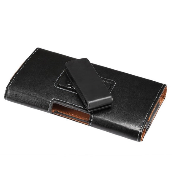 Executive Holster Magnetic Leather Case Belt Clip Rotary 360º for Vivo V15 (2019) - Black
