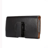 Executive Holster Magnetic Leather Case Belt Clip Rotary 360º for Panasonic Eluga U3 (2019) - Black