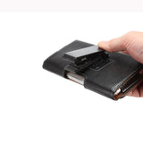 Executive Holster Magnetic Leather Case Belt Clip Rotary 360º for BBK Vivo S5 (2019) - Black