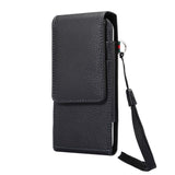 Magnetic leather Holster Card Holder Case belt Clip Rotary 360 for ARCHOS OXYGEN 57 (2019) - Black