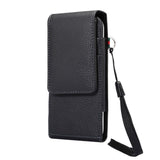 Magnetic leather Holster Card Holder Case belt Clip Rotary 360 for BLU VIVO XI (2018) - Black