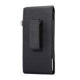Magnetic leather Holster Card Holder Case belt Clip Rotary 360 for ALCATEL POP 4 PLUS (2016) - Black