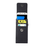 Magnetic leather Holster Card Holder Case belt Clip Rotary 360 for POSH OPTIMA (2016) - Black