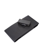 Magnetic leather Holster Card Holder Case belt Clip Rotary 360 for MICROMAX VDEO 3 (2018) - Black