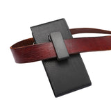 Magnetic leather Holster Card Holder Case belt Clip Rotary 360 for GIGASET GS180 (2018) - Black