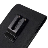 New Design Case Metal Belt Clip Vertical Textile and Leather for BQ Mobile BQ-6424L Magic O (2020) - Black