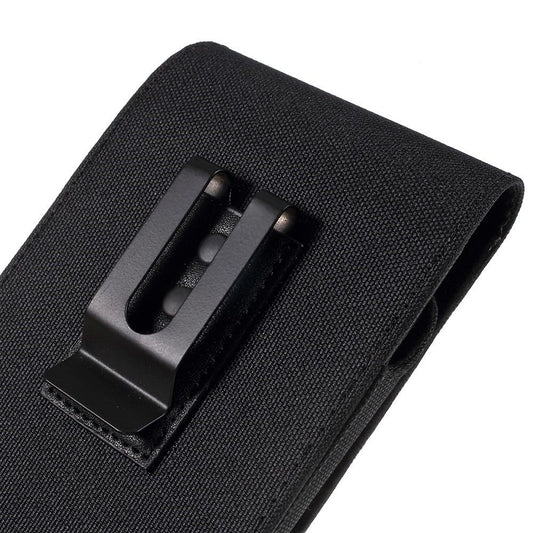 New Design Case Metal Belt Clip Vertical Textile and Leather for Xiaomi Redmi K20 (2019) - Black
