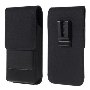 New Design Case Metal Belt Clip Vertical Textile and Leather with Card Holder for E-TEL PREMIER I20 (2020)