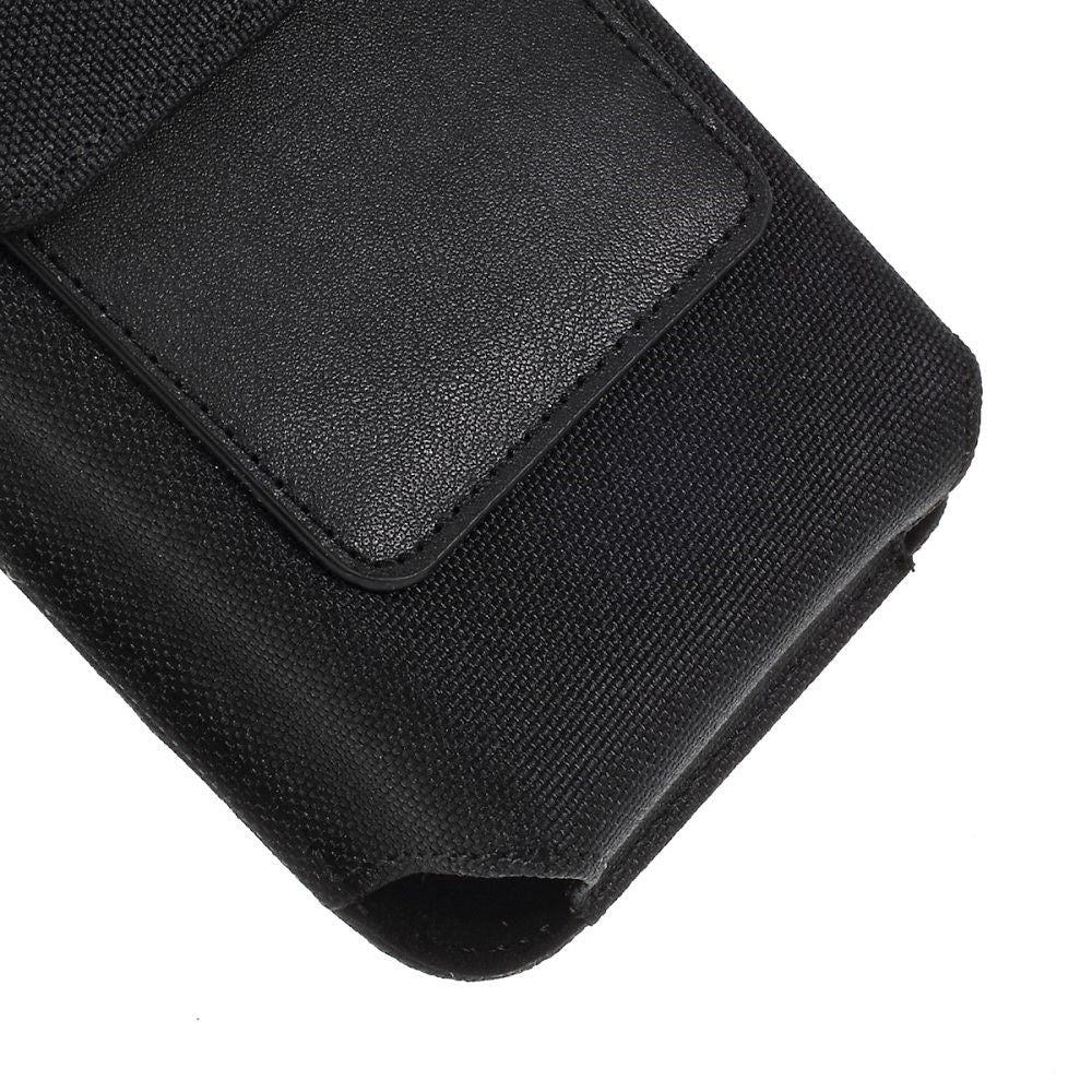 New Design Case Metal Belt Clip Vertical Textile and Leather with Card Holder for Huawei P Smart (2020)