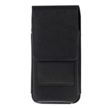 New Design Case Metal Belt Clip Vertical Textile and Leather for Huawei Y6 (2019) - Black