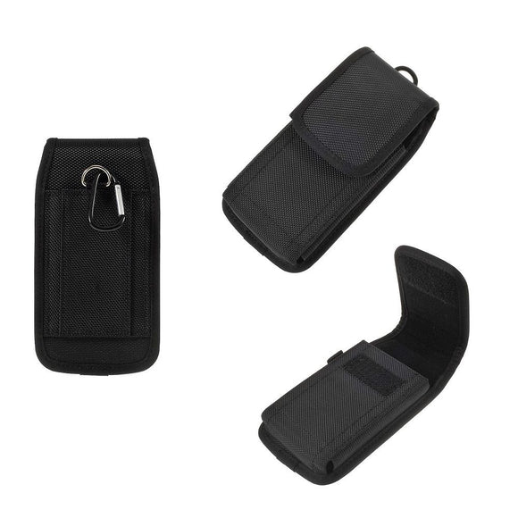 Case Cover Belt with Two Vertical and Horizontal Belt Loops in Nylon for Motorola E6 Play (2019) - Black