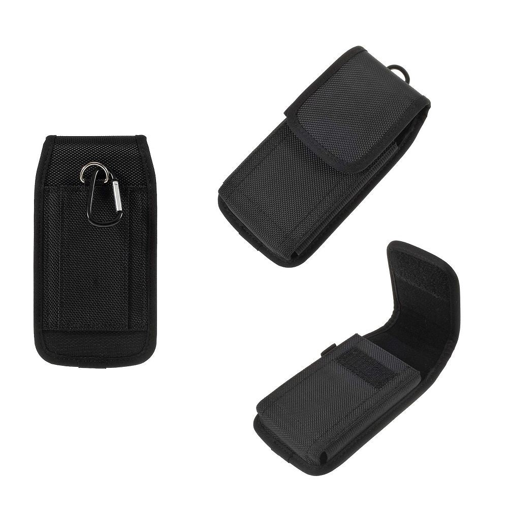 Case Cover Belt with Two Vertical and Horizontal Belt Loops in Nylon for Tecno Pop 3 (2019) - Black